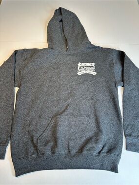 Jerzees Dark Gray Hooded Pullover Sweatshirt